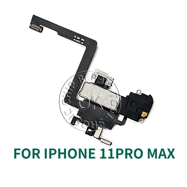Original Ear Earpiece Flex Cable For iPhone X XR Xs 11 11 Pro Max Sensor Proximity Small Earphone Ear Speaker with Phone Face ID. 