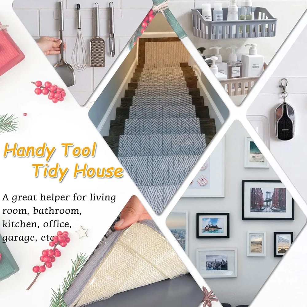 2 Meter Multipurpose Double Sided Tape - Adhesive Silicone Tape, Heavy Duty, Heat Resistant, Multi-Functional, Removable, Washable, Reusable Anti-Slip Gel Nano Grip Tape. 