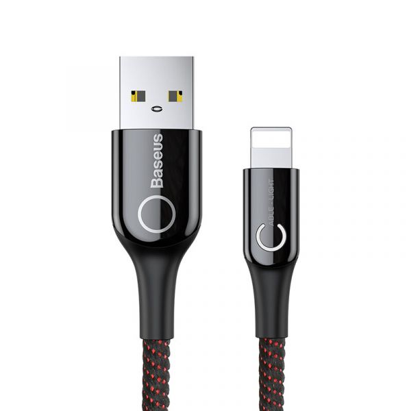 Baseus C-Shaped Light Intelligent Power-Off iPhone Lightning Cable - 1M. 