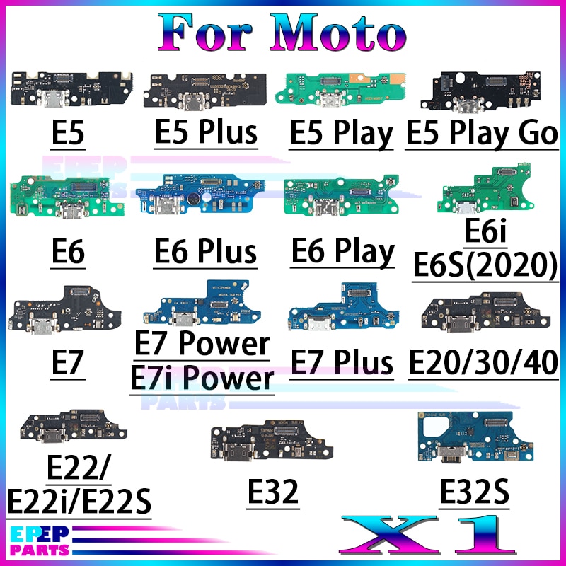 【2023new】Charger Port Flex for Motorola Moto E5 E6 E7 Plus Play Go Power E6I E6S2020 E20 E30 E40 E22 E22i E22S E32 E32S Charging Board. 