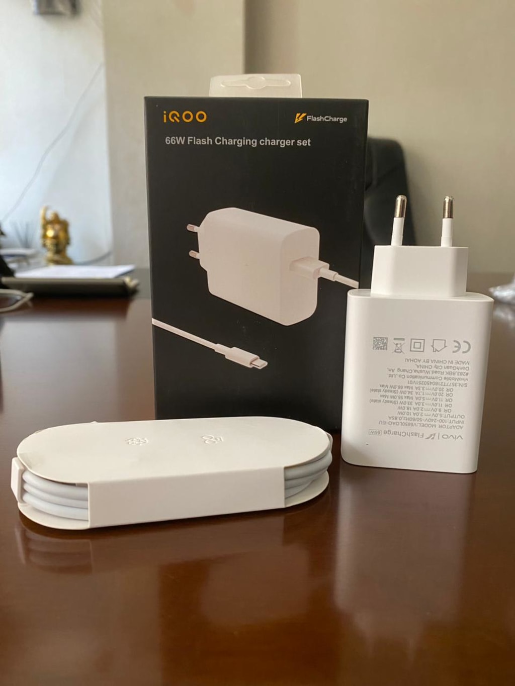 IQOO VIVO 66W Charger Flash Charge Power Wall Adapter Type C Cable For vivo X70 X60 X50 X30 V27 Pro S12 S15 S16 e IQOO Neo 5. 