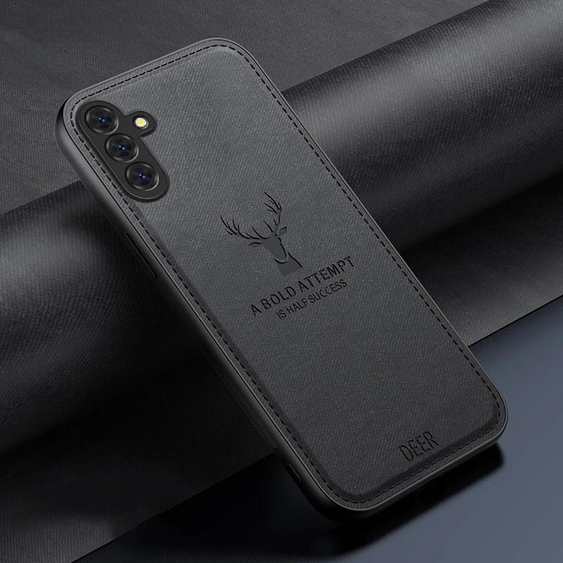 New Phone case Samsung Galaxy A15 5G Back cover Matte Deer Cloth Silicone Full Camera Protection Cute Casing SamsungA15 Coque