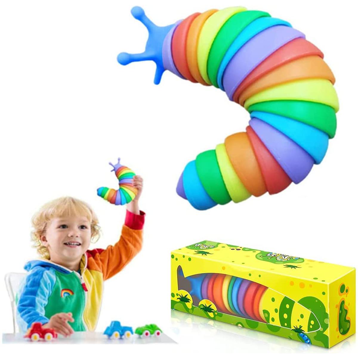 Baby Toy Food Grade Articulated Stretch Slug Fidget Sensory Toy - Baby Toys