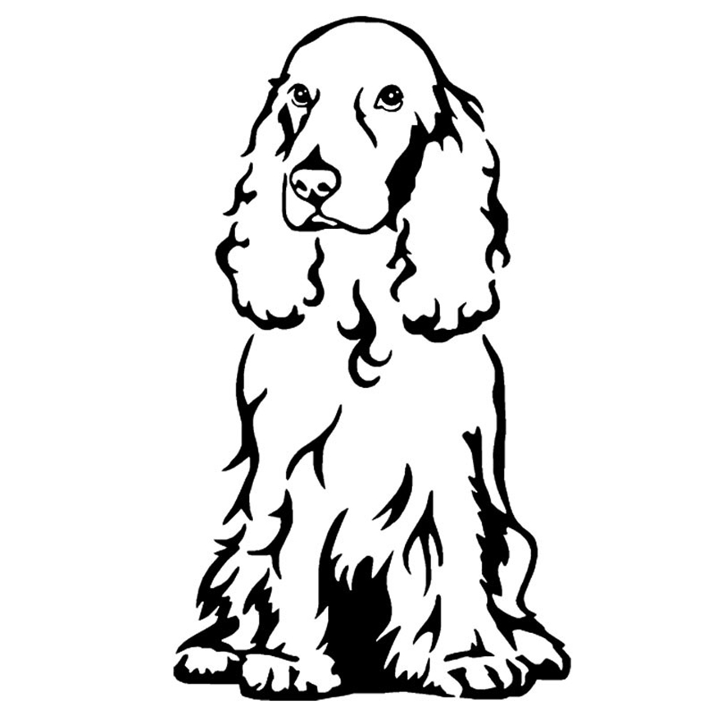 【DATA FROG Global MALL】8.7*15CM Cocker Spaniel Dog Stickers Creative Pet Cartoon Vinyl Decal Truck Decoration For Universal Sticker Car Styling