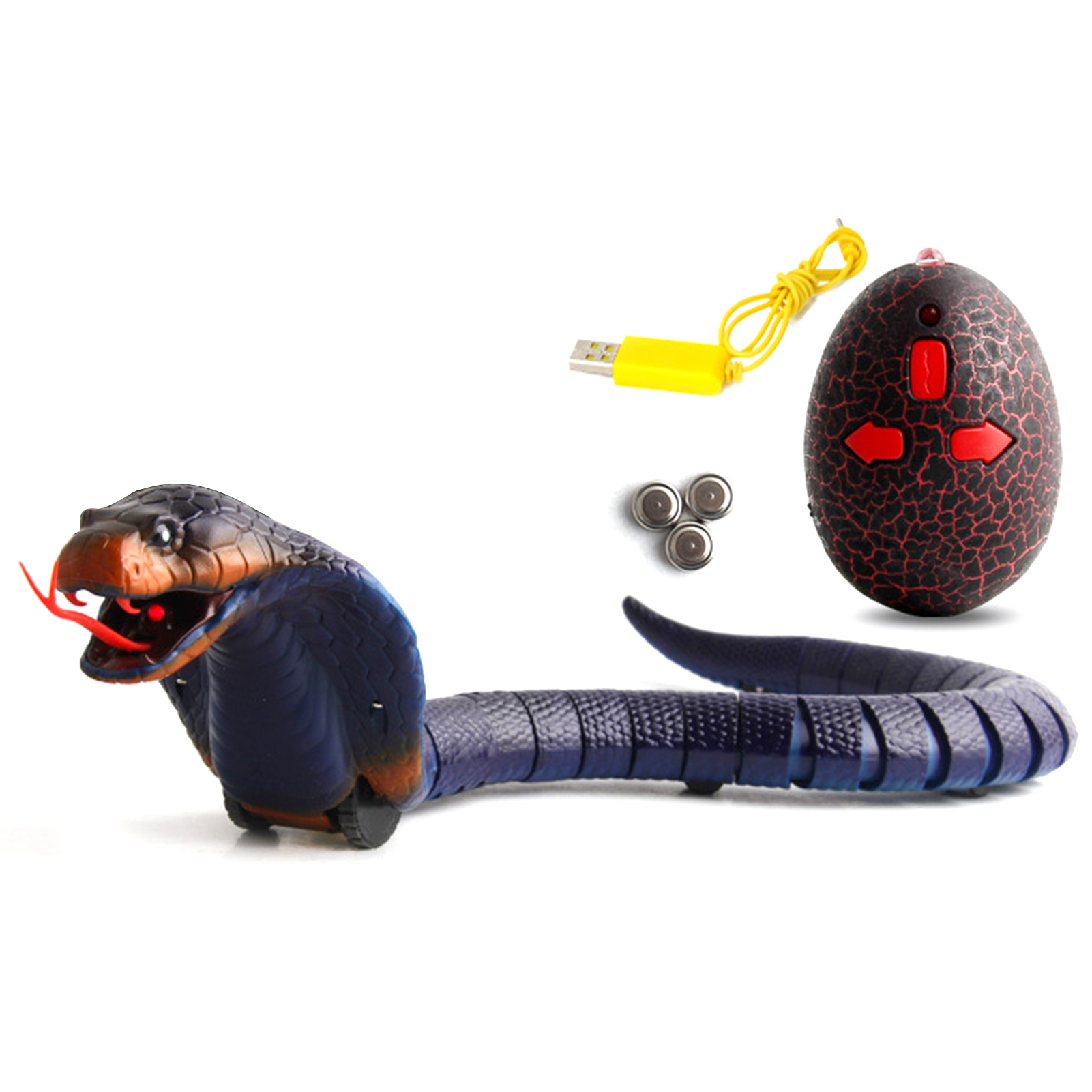 Infrared Remote Control Simulation Snake Realistic Modeling Animal Spoof Toy. 