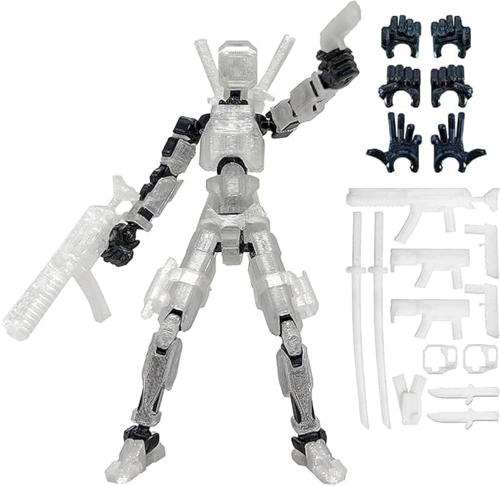 Joint Man Dummy 13 Action Figure Flexible Multi-Jointed Robot Action Figure for Home Decor Art Model with Movable Joints Lego Toy for Children birthday gift Creative puzzle for kids super hero spiderman ironman superman batman play DIY Toy For Kid. 