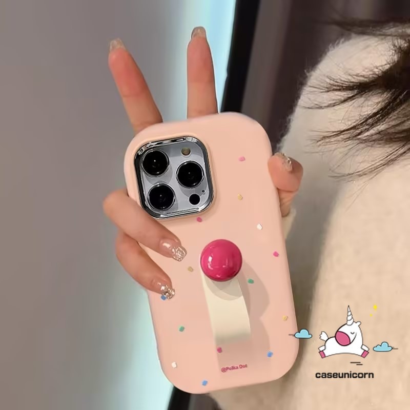 Luxury Metal Lens Case for Realme C67 C25 C53 C51 C15 C11 Note 50 C55 C63 C20 C65 C30 C12 C25Y 5s 8i 5 5i 6i C20A C21Y C25s Narzo20 Cute 3D Cartoon Stripe Color Polka Dot Case