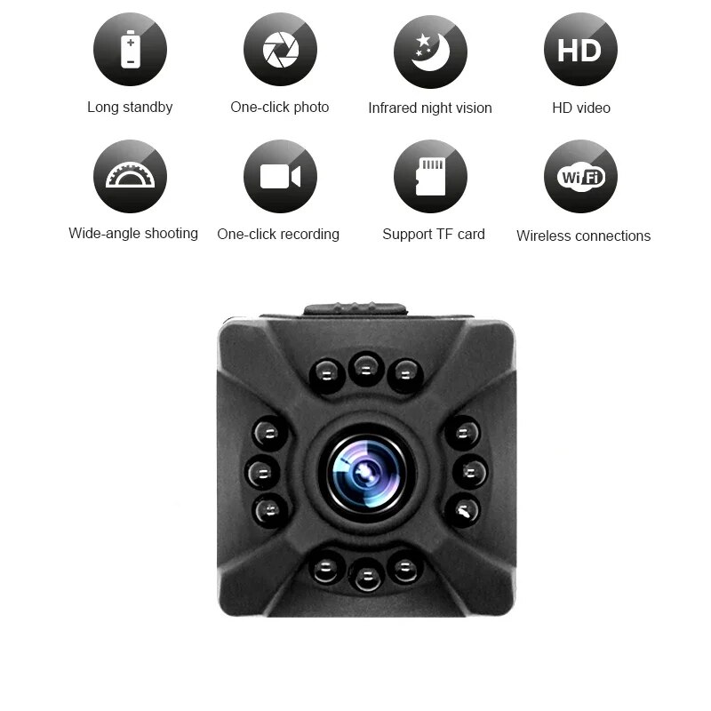 X5 Mini Wifi Camera 1080P Night Vision Camcorder Motion Detection Wireless Supports SD Card Home Micro Security Surveillance. 