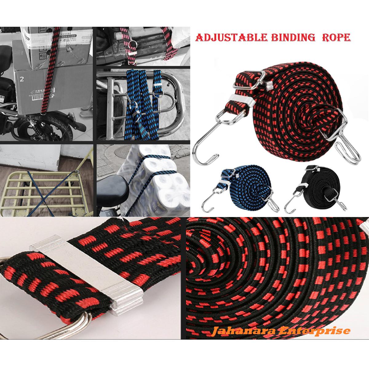 Binding Rope Bike Strapping Rope Adjustable Multifunctional Tali Motor Motor Hook 1 Meter