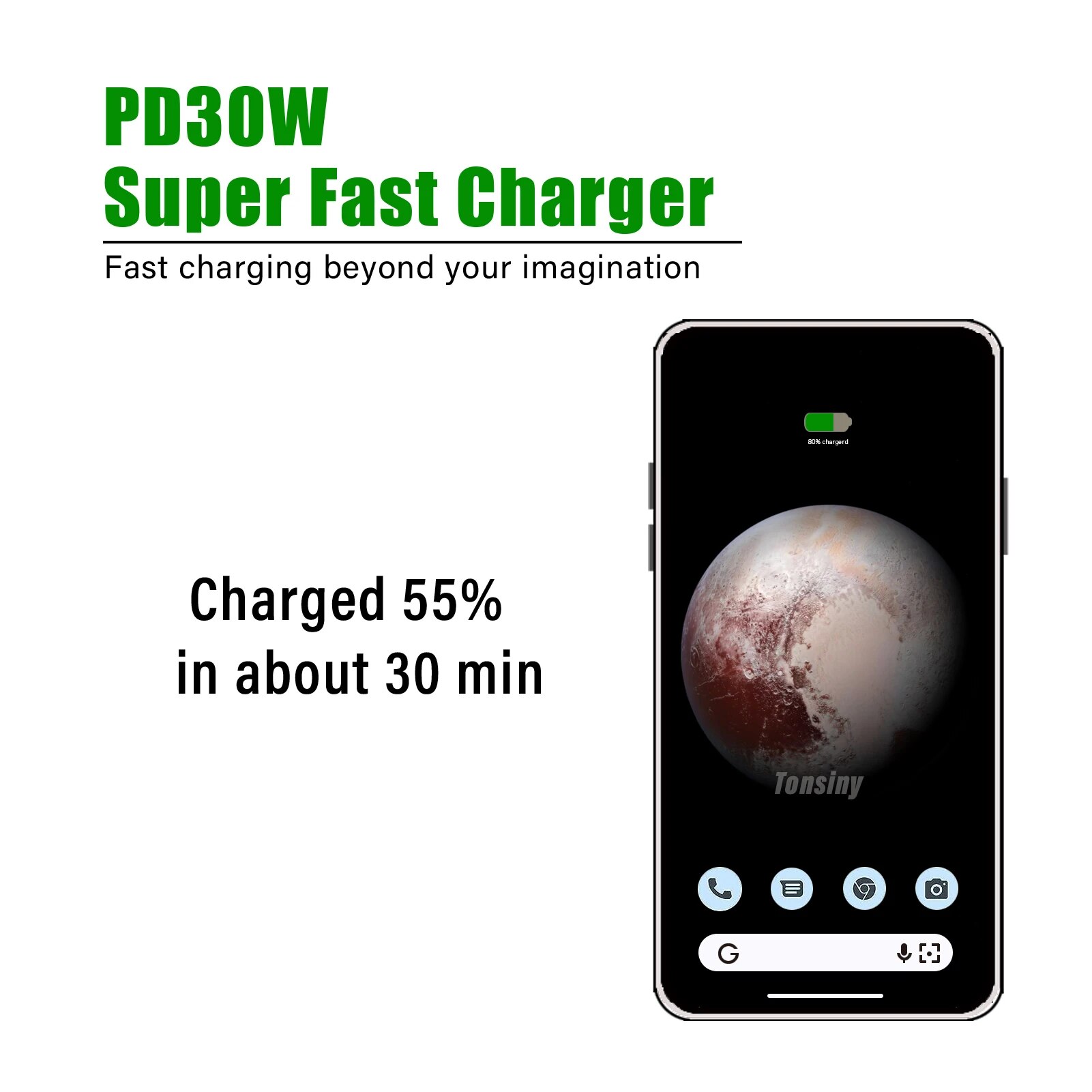 USB C Charger Plug for Google Pixel 8/7 Pro/6a/4a, 30W Type-C PD Wall Charging block for iPhone 15/15 Pro Max/iPad Pro/iPad Air. 