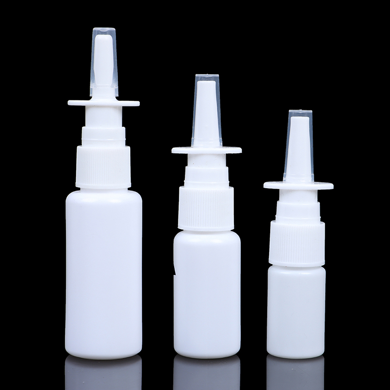 10/20ml/30ml Empty Plastic Nasal Pump Spray Bottles Sprayer Mist Nose Refillable  Travel Size Container. 