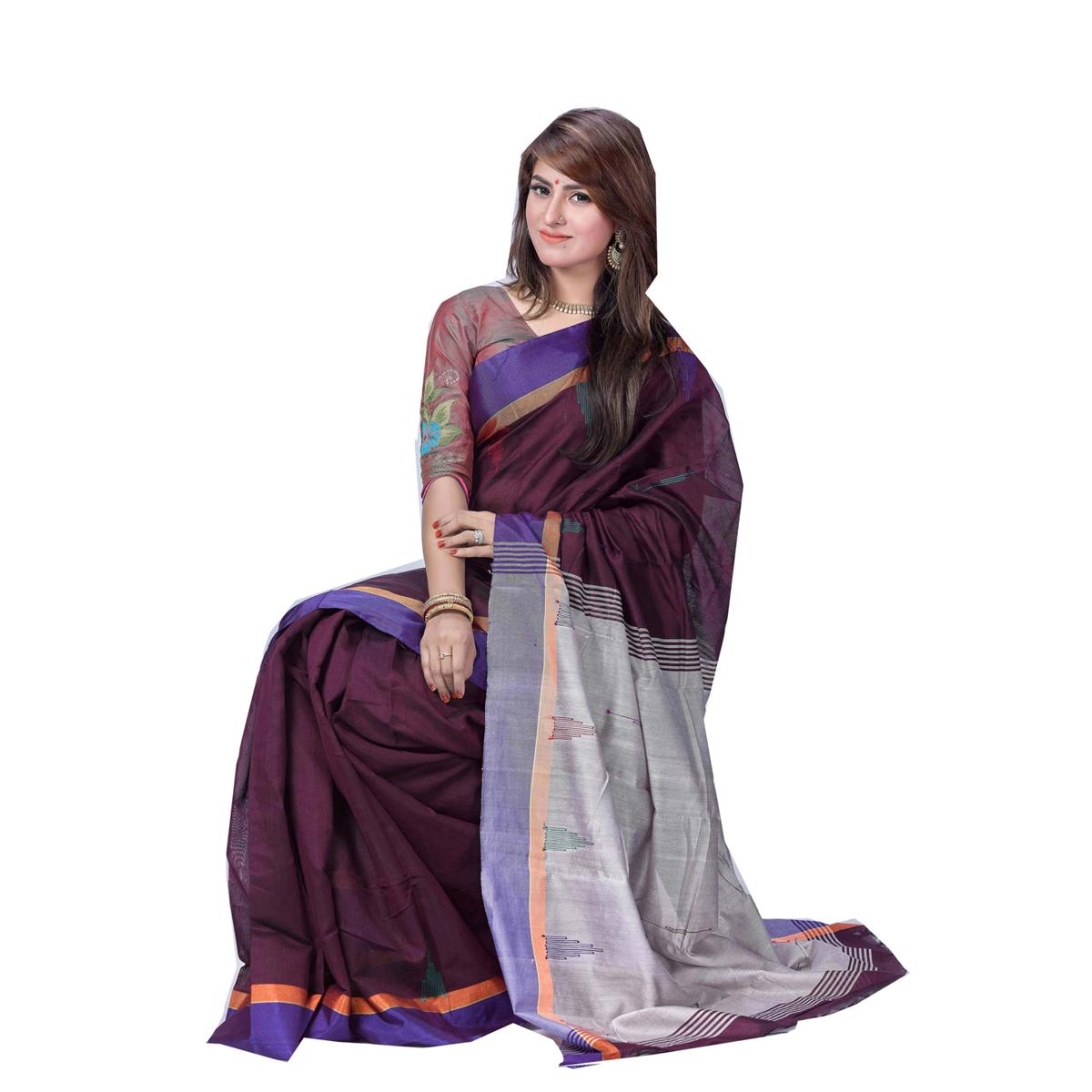 Tosor Silk Saree With Blouce pcs