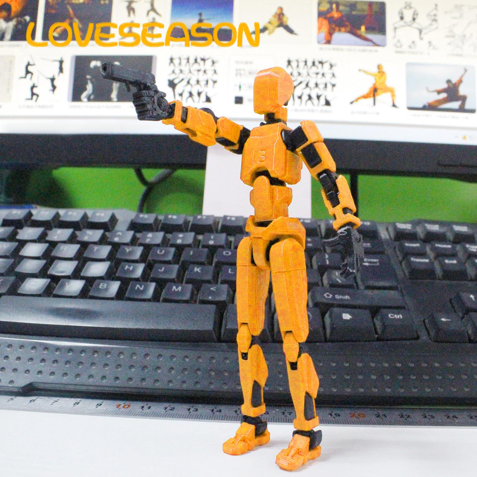 3d Printed Action Figure Multi-jointed 3d Printed Robot Action Figure with Weapon Movable Joint Model for Desktop Decoration Buyers' Choice Desktop Action Figure. 