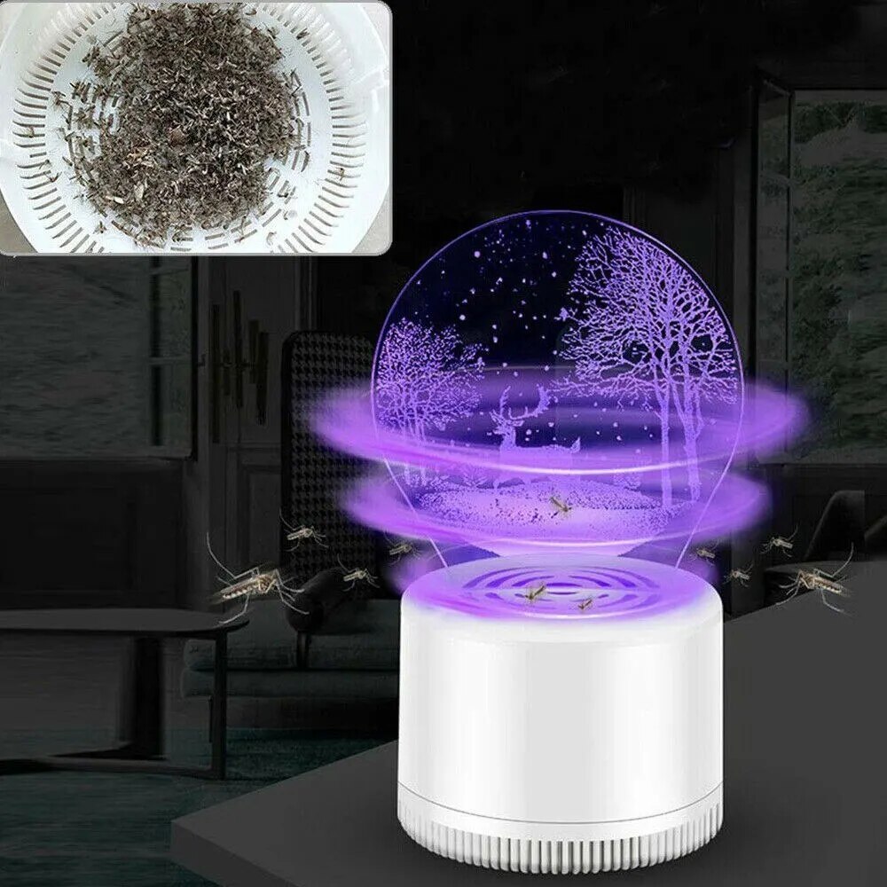 USB Power Mosquito Killer Lamp LED Trap Pest Insect Zapper Lamp UV Night for Mosquitos Fly Electric Repellent Control DeviceHous. 