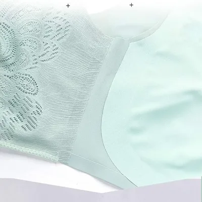 Peacock shape padded lace Magic bra for Ladies. - Bra - Bra For Girls - ব্রা