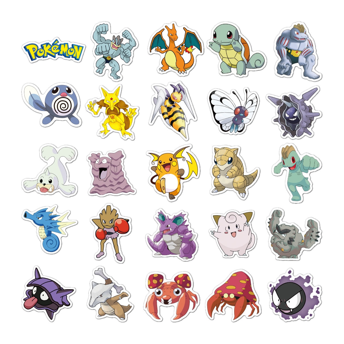 【happy one】Cartoon Anime Pokemon Kawaii Pikachu Stikers Bicycle Guitar Laptop Kids Waterproof stikers Toys. 
