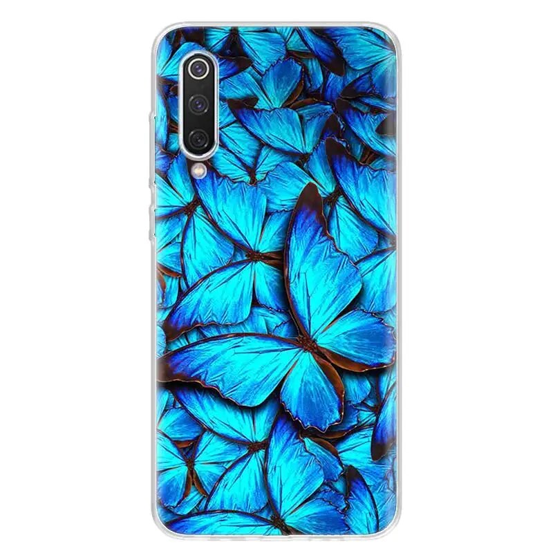 Blue Butterfly Beautiful Wing Cover Phone Case For Xiaomi Redmi Note 12 10 10S 9 9S 9T 8 8T 11T 11S 11E 11 Pro Plus 7 5 5G Coque. 