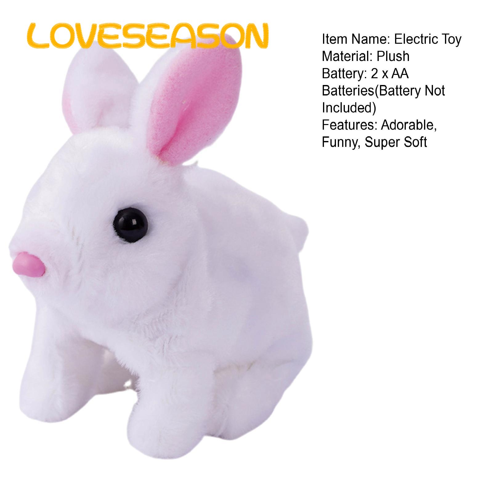 Interactive Rabbit Toy Adorable Battery-powered Electric Bunny Toy with Sound Light Perfect Walking Plush Toy for Kids Southeast Asian Buyers' Favorite. 