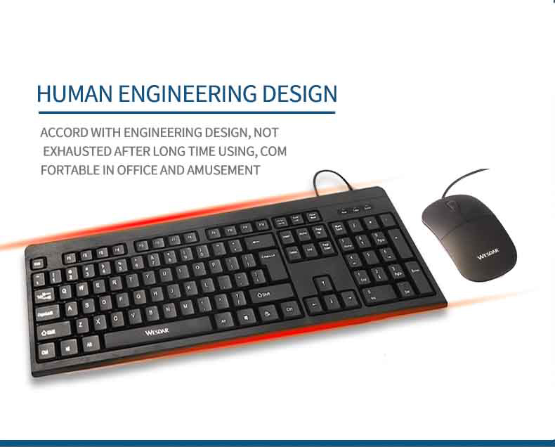 WESDAR V2 BUSINESS KEYBOARD& MOUSE Combo (English). 