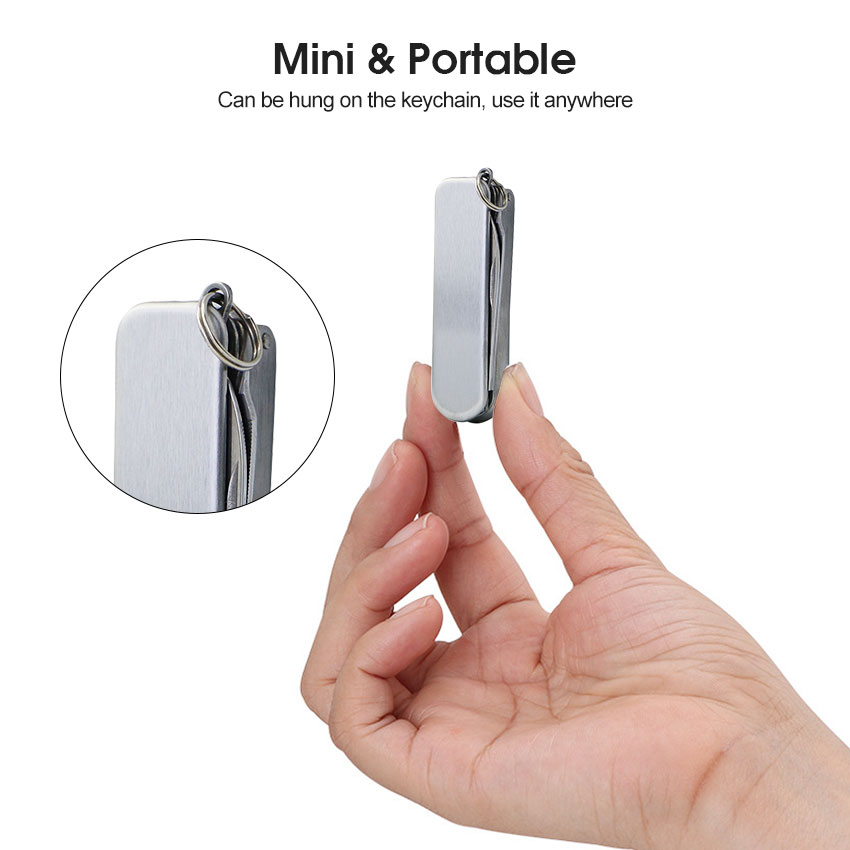Nail Clippers Keychain Nail Clipper Stainless Steel Nail Clipper Foldable Nail Cu-tter 4 In 1 Multifunctional Nail Care Tools EDC Utility Tool with Nail Clipper Pocket Kni-fe Scissors Tweezers. 