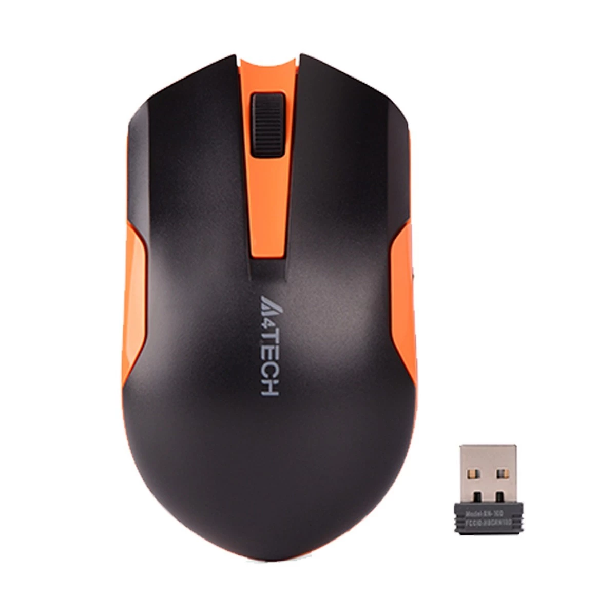 A4 Tech G3-200/200N Black & Orange Wireless Mouse