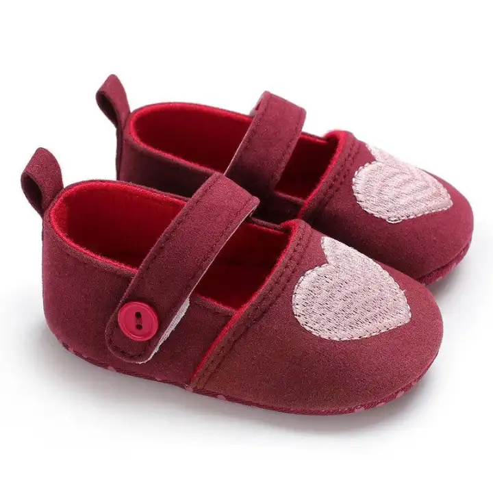 red bottom baby booties