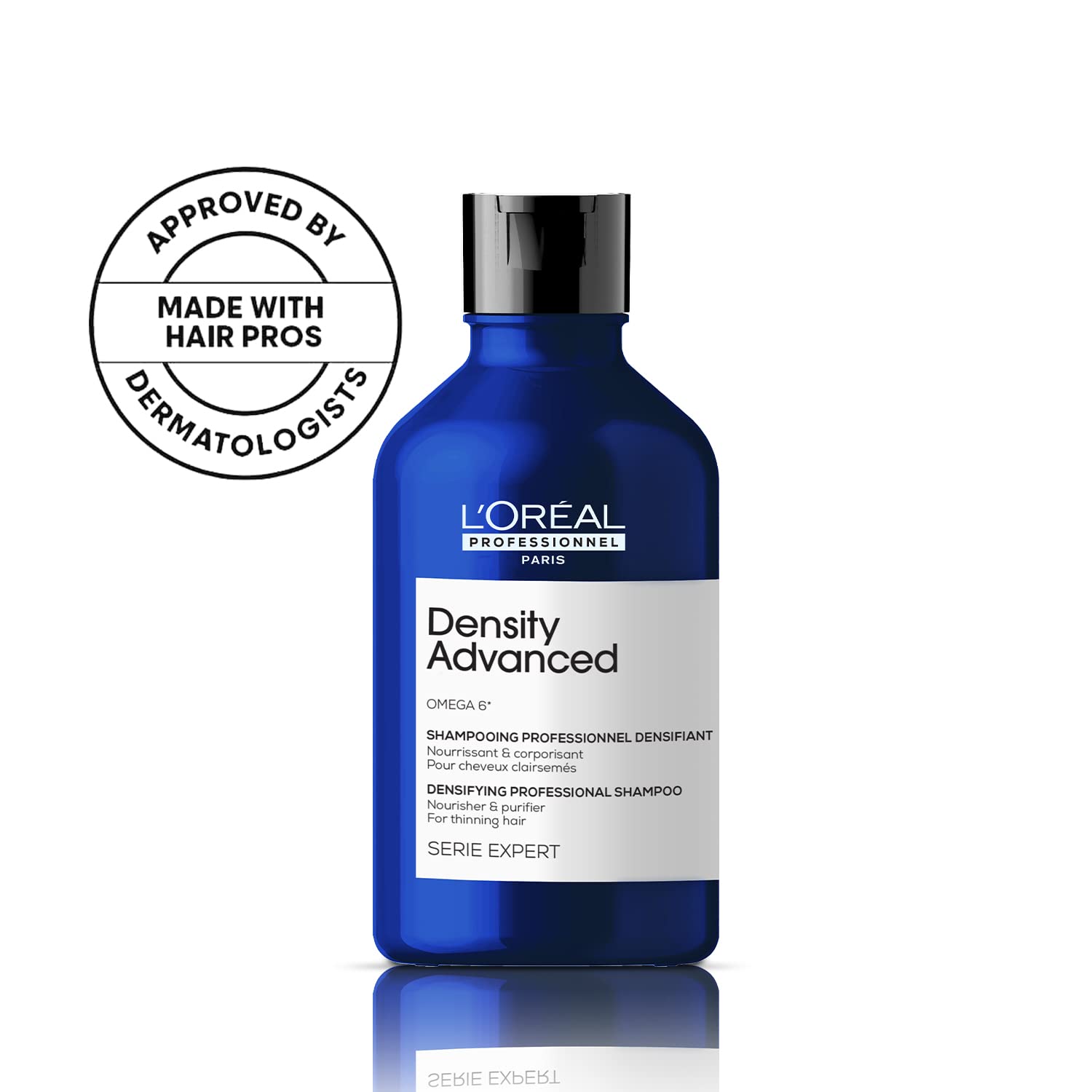 Loreal Professionnel Scalp Advanced Shampoo 300ml Density Advanced For Thinning Hair With Omega 6 (International). 