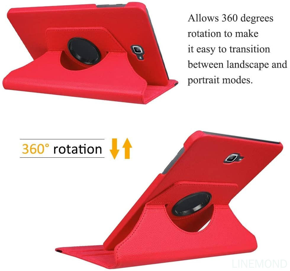 【FUPANG】Case for Samsung Galaxy Tab A 10.1 PU leather protective 360 degree tablet cover case stand function for tab a 10.1 inch (SM-T580/mible, pen version). 