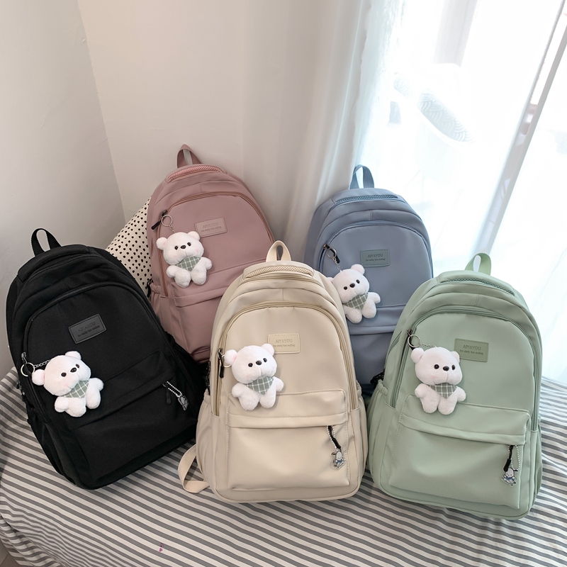 New Female Fashion Lady High Capacity Waterproof College Backpack Trendy  Girls Laptop School Bags Cute Girl Travel Book Bag