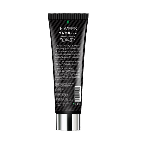 Jovees Activated Charcoal Detoxifying Face Wash | Deep Pore Cleansing Remove dirt and excess oil from unclogged pores.. 