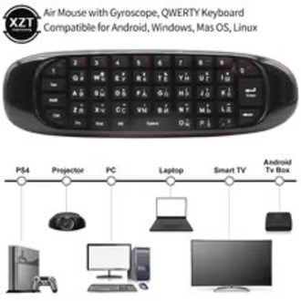 Air Mouse Remote Control 2.4G RF with IR Learning, USB Receiver for Android TV Box, TV Stick, Smart Set-Top Box, Smart Projector".