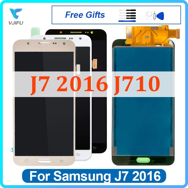 Screen For Samsung Galaxy J7 2016 J710 LCD Display Touch Screen J710F J710M J710FN Digitizer Assembly Replacement Repair Parts