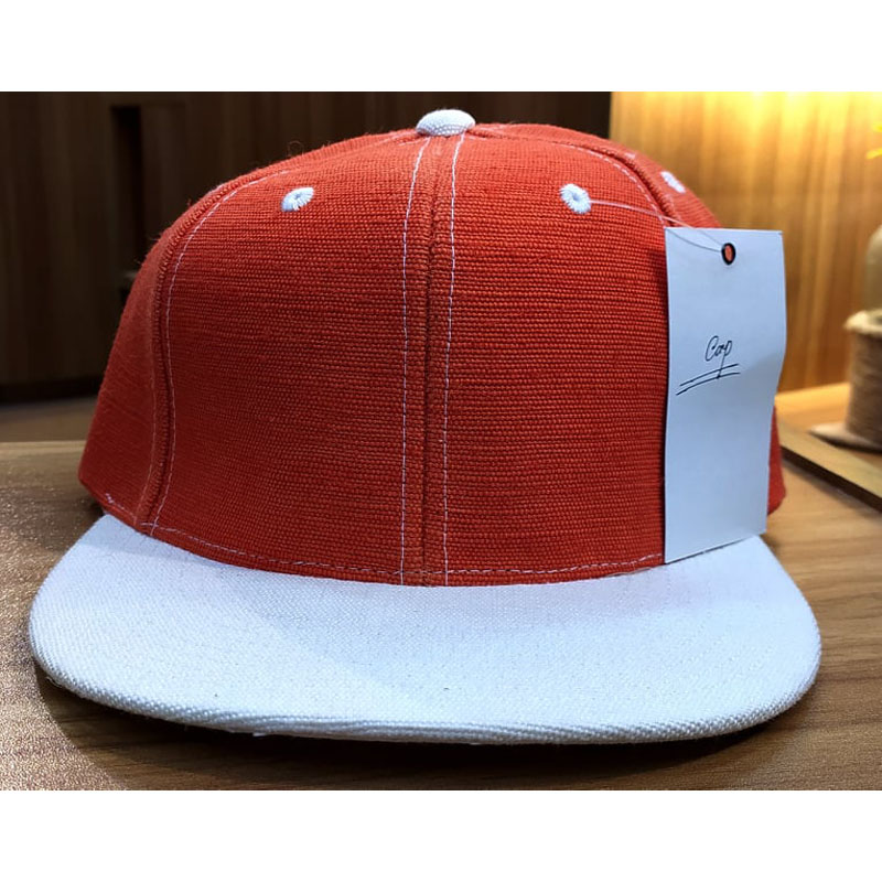 Orange Color Jute Cap for Men 
