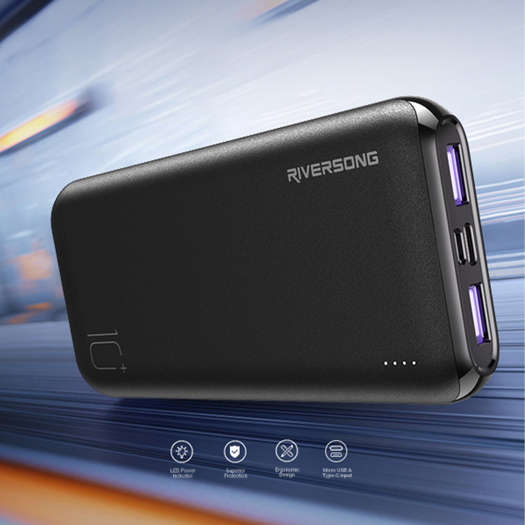 Riversong Vision 10 SE Pro Power Bank 10000mAH 22.5W Type C PD Fast Charging. 