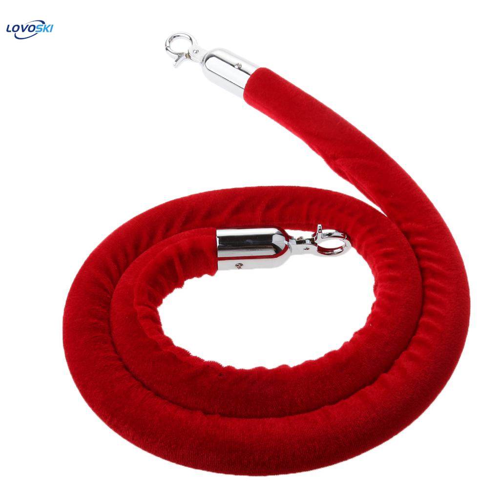 3pcs 1.5m Barrier Rope Crowd Control Stanchion Post Queue Velvet Rope Belt