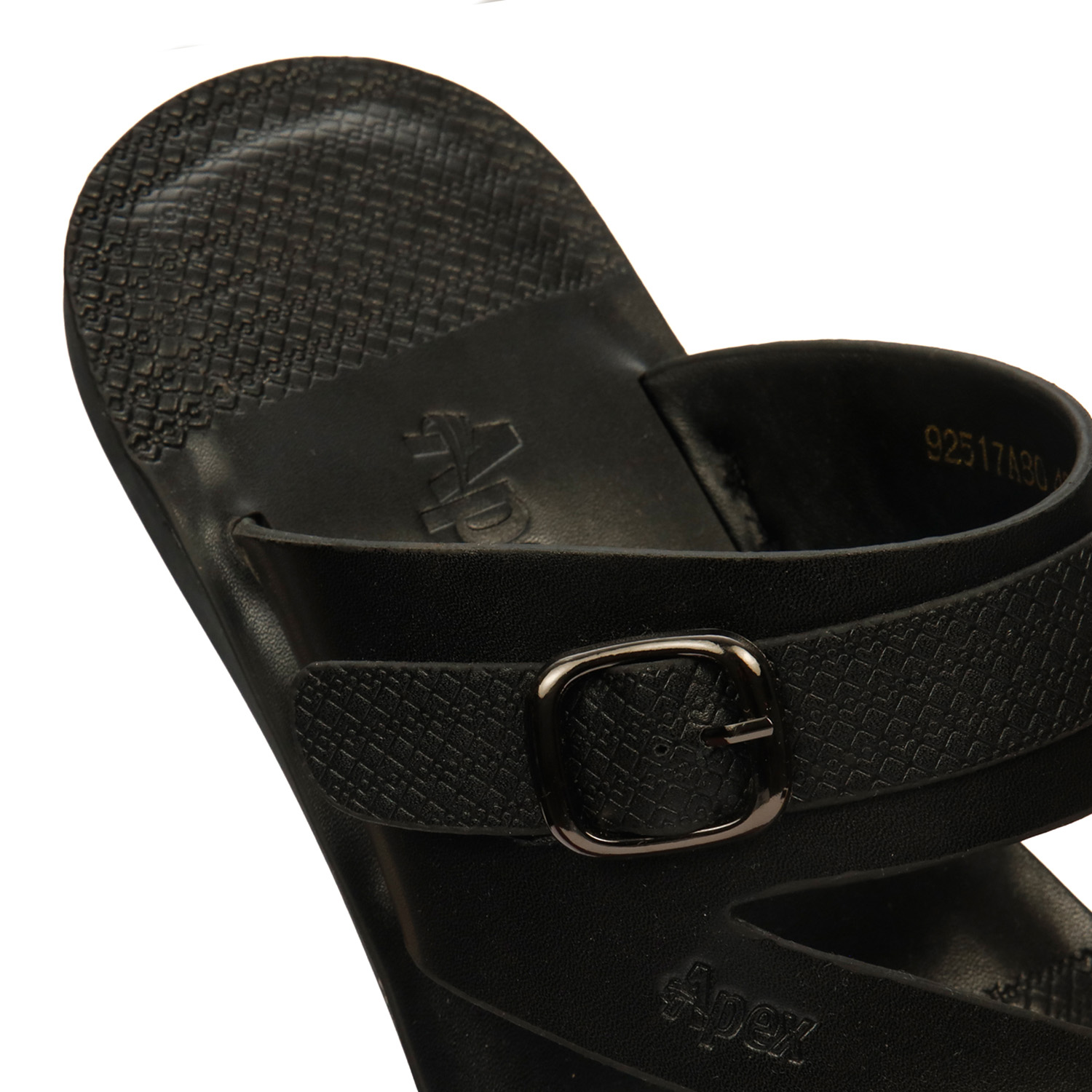Apex Black Synthetic  Sandal For Men. 