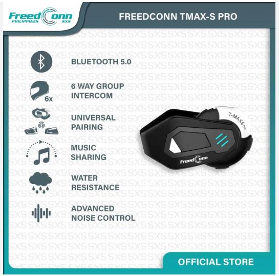 FreedConn TMAX-S PRO Motorcycle Helmet Intercom Bluetooth Headset.. 