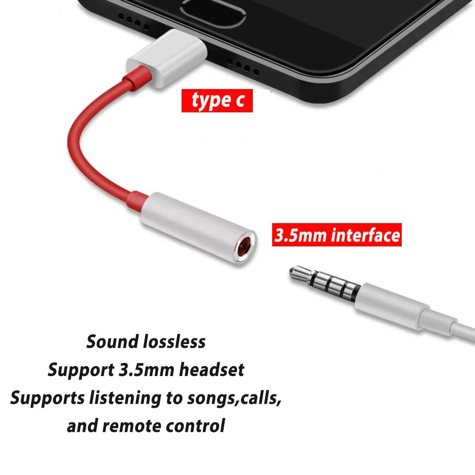 Original Oneplus Type C To 3.5mm Cable One Plus Usb C To 3. 5 Jack Aux Audio Adapter One plus 12 Open Nord CE 3 10 11 9t 9 Pro 8. 