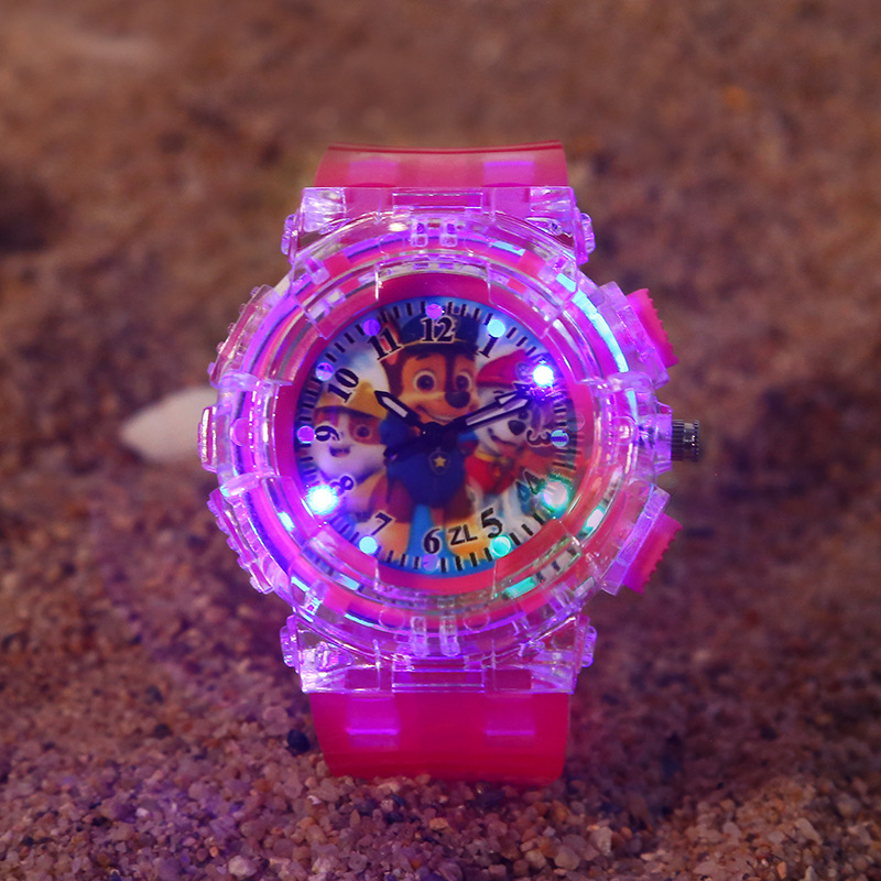 (New)Children Fahion Puppy Patrol Luminou Watche For Boy Girl Cartoon Electronic Watche