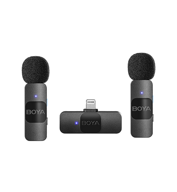 BOYA BY-V2 Ultracompact 2.4GHz Wireless Microphone System for iOS Device. 