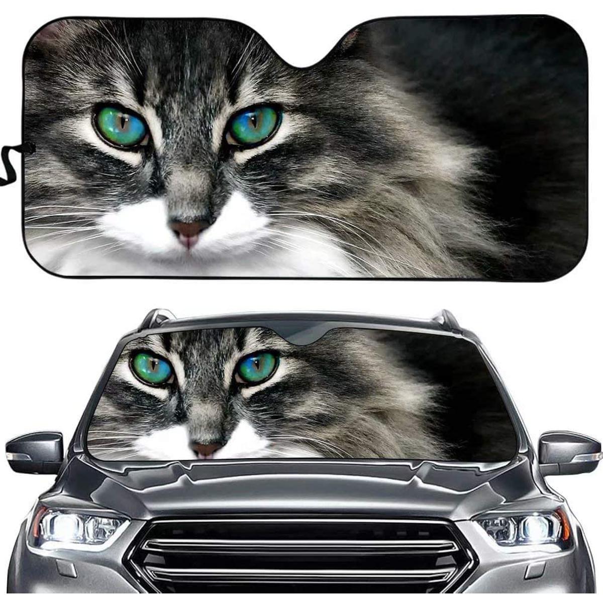 Car sunshade Custom Car Windshield Sun Shade Personalized Your Own Front Car Sunshade Blocks UV Rays SunSTYLE FOR CAR-green