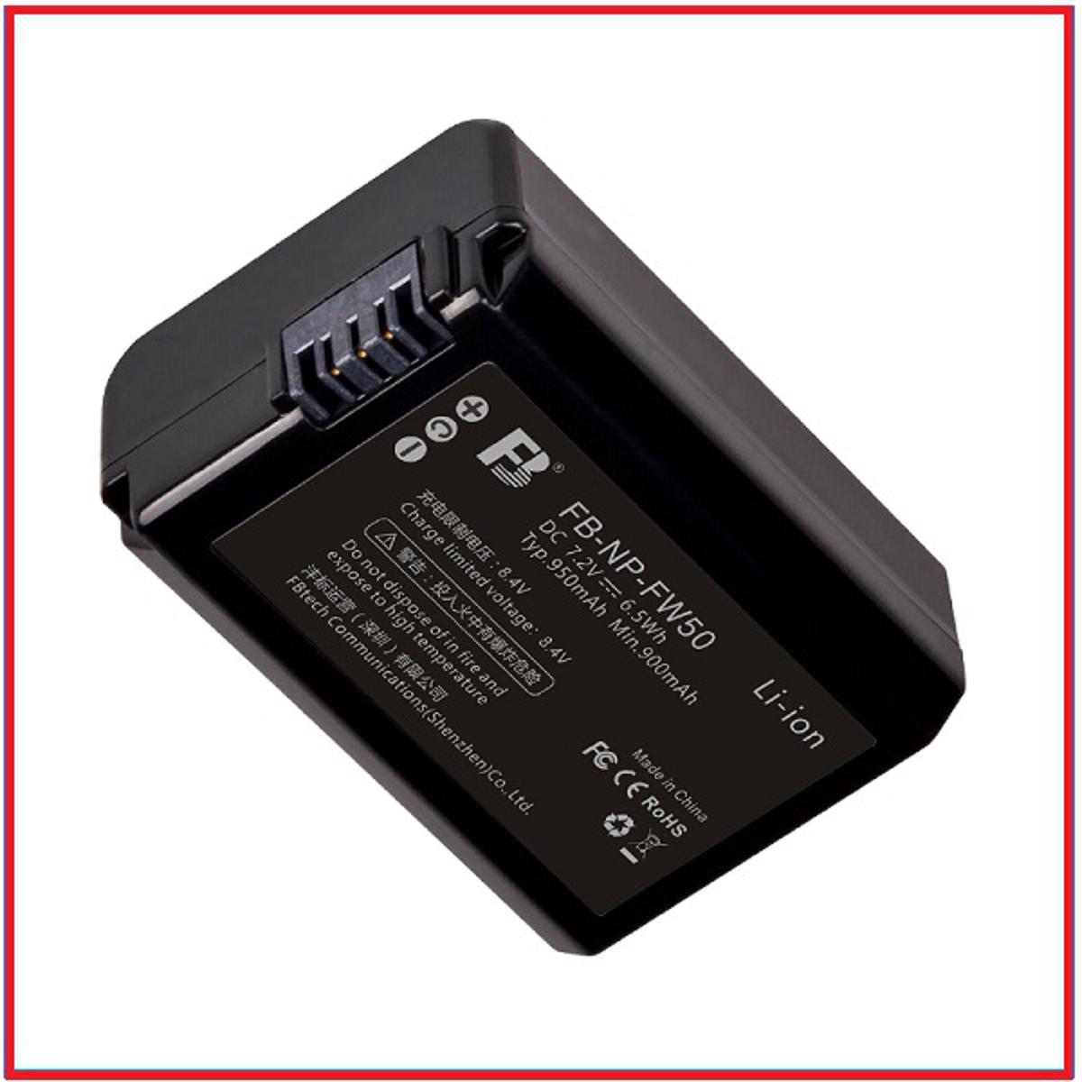 FB TECH FB-NP-FW50 Lithium-Ion Rechargeable Battery for a5100, a6000, a6500, a6300, a6400, ZV-E10, A7, a7II, a7RS, a7S, a7R Cameras