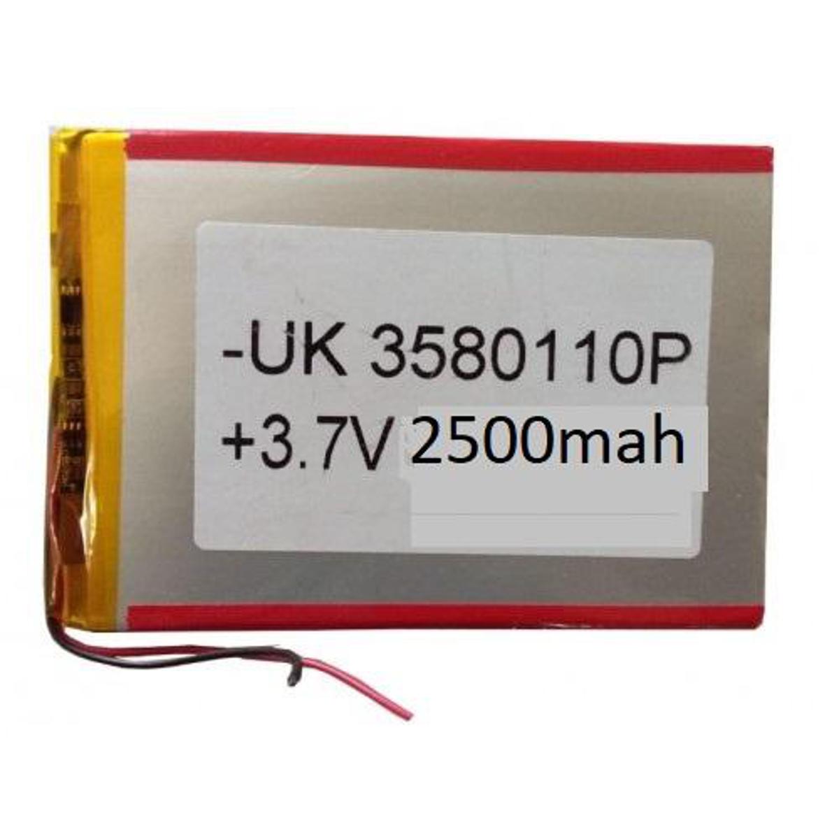 3.7V 2500mAh Rechargeable Lithium Battery for tab and power bank