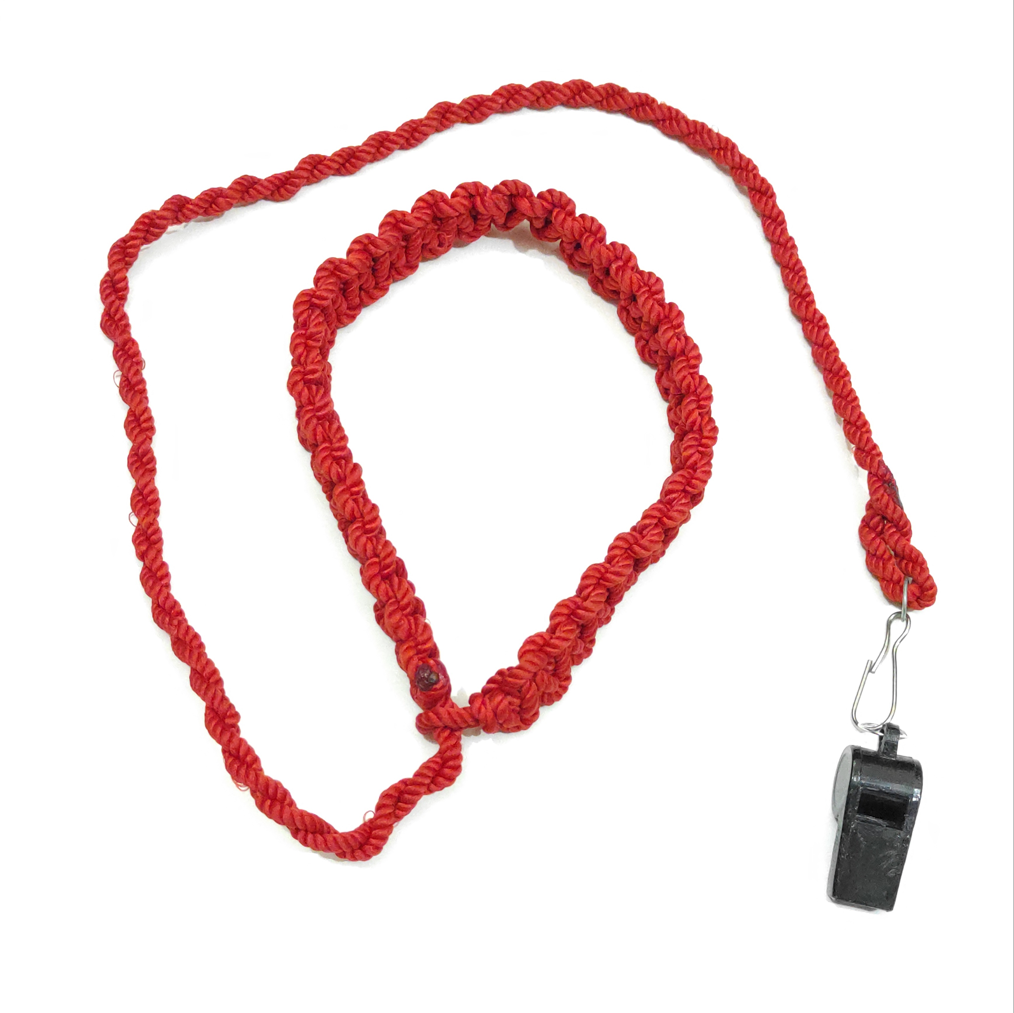 Security Lanyard with Whistle -Red Color Security guard Lanyard and Whistle for security Guard. 
