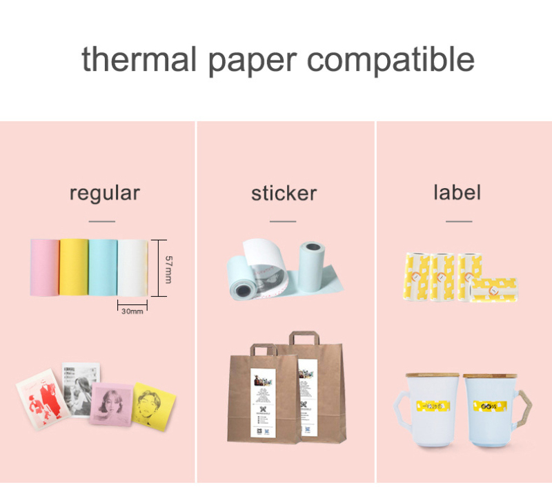 GOOJPRT A6 PeriPage Mini Portable Printer Bluetooth Wireless Paper Photo Printer Pocket Thermal Printing USB Connection Support Dual mode. 
