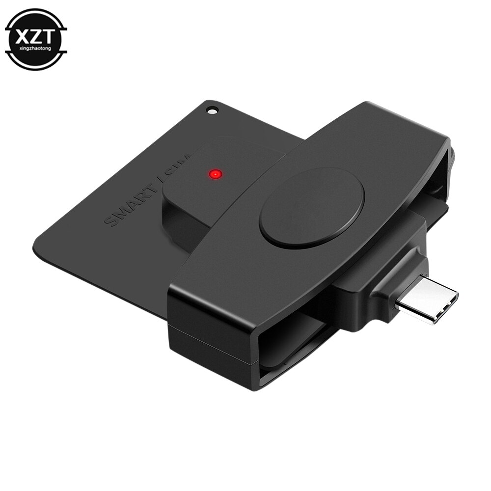 62*24mm USB C Smart Card Reader Sim Cloner Type C Adapter for DINE dni Citizen ID Bank EMV SD Card External for Mac/Android OS. 