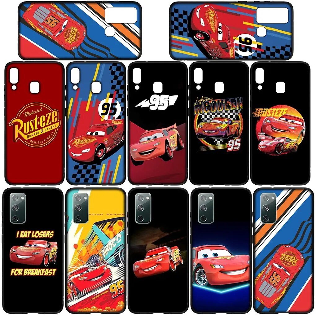 Cars 95 Lightning McQueen Car Phone Cover for VIVO Y11 Y12 Y15 Y17 Y20 Y21 Y33S Y31 Y52S Y51 Y53 Y70 Y74S Y76 Y75 T1 Soft Case. 
