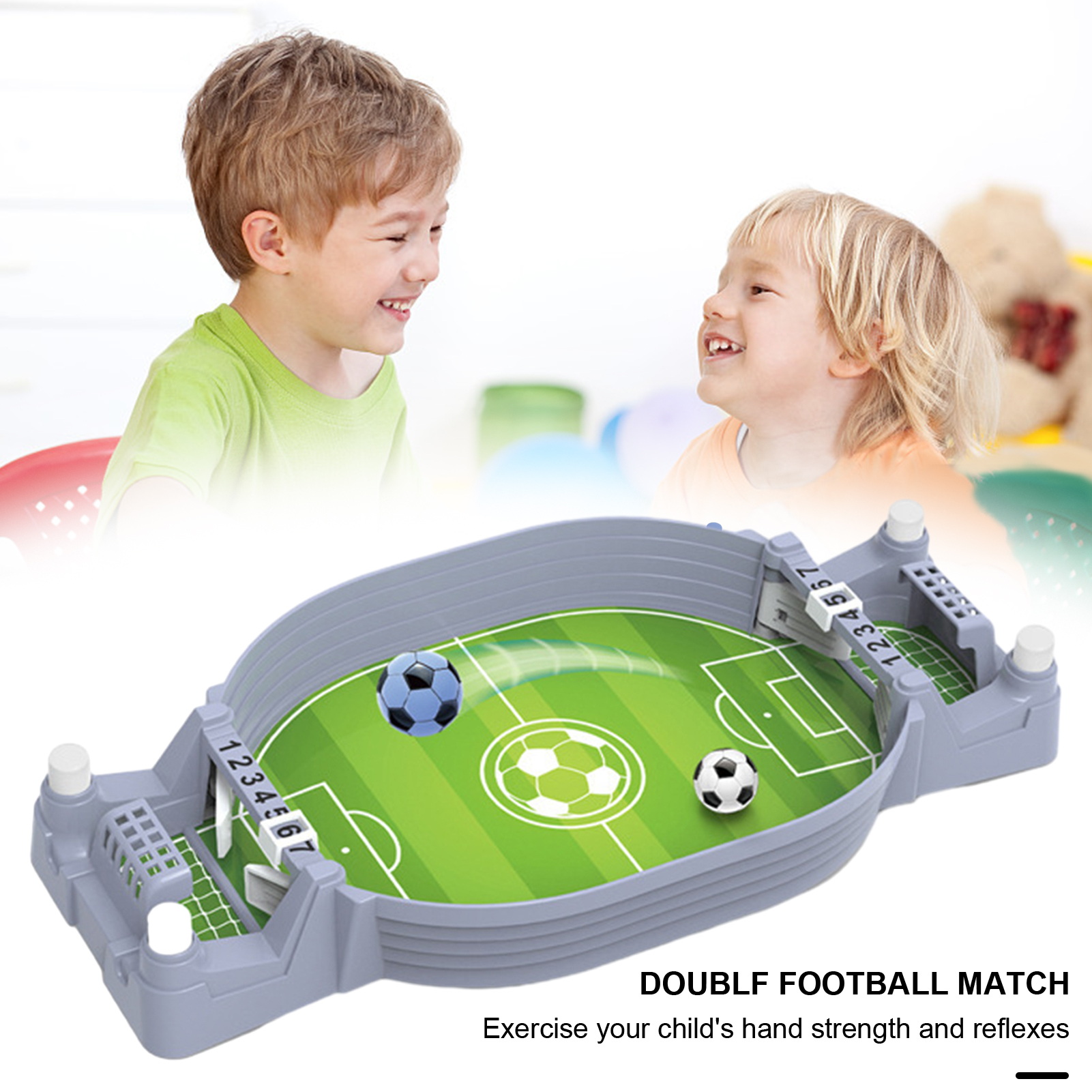 Small Foosball Table Portable Table Soccer Game Set Fun Mini Foosball Toy for Home School. 