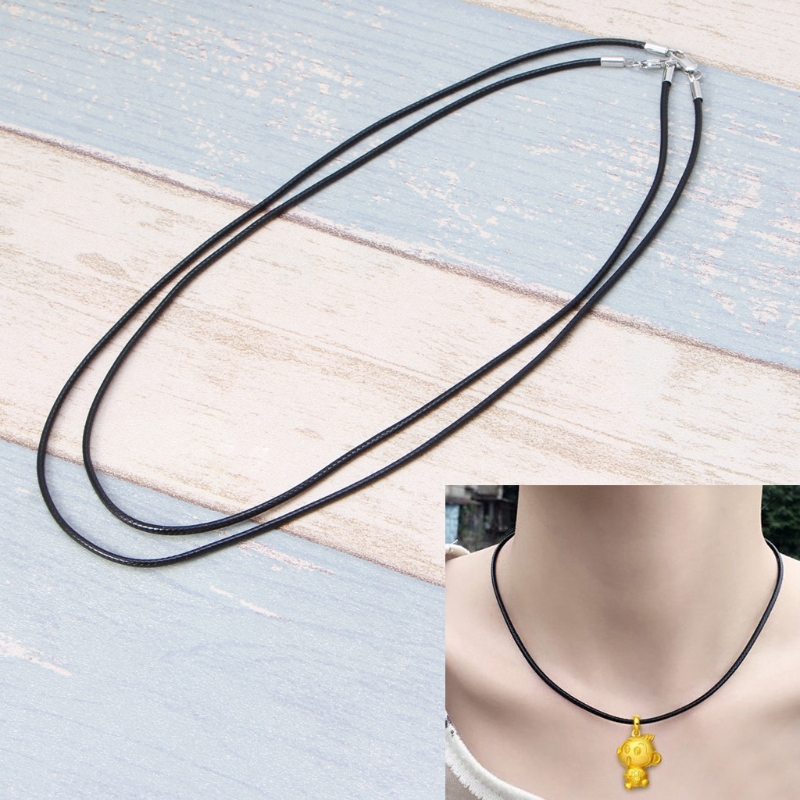 Adjustable Black Korea    wire  Cord Chain String Necklace. 