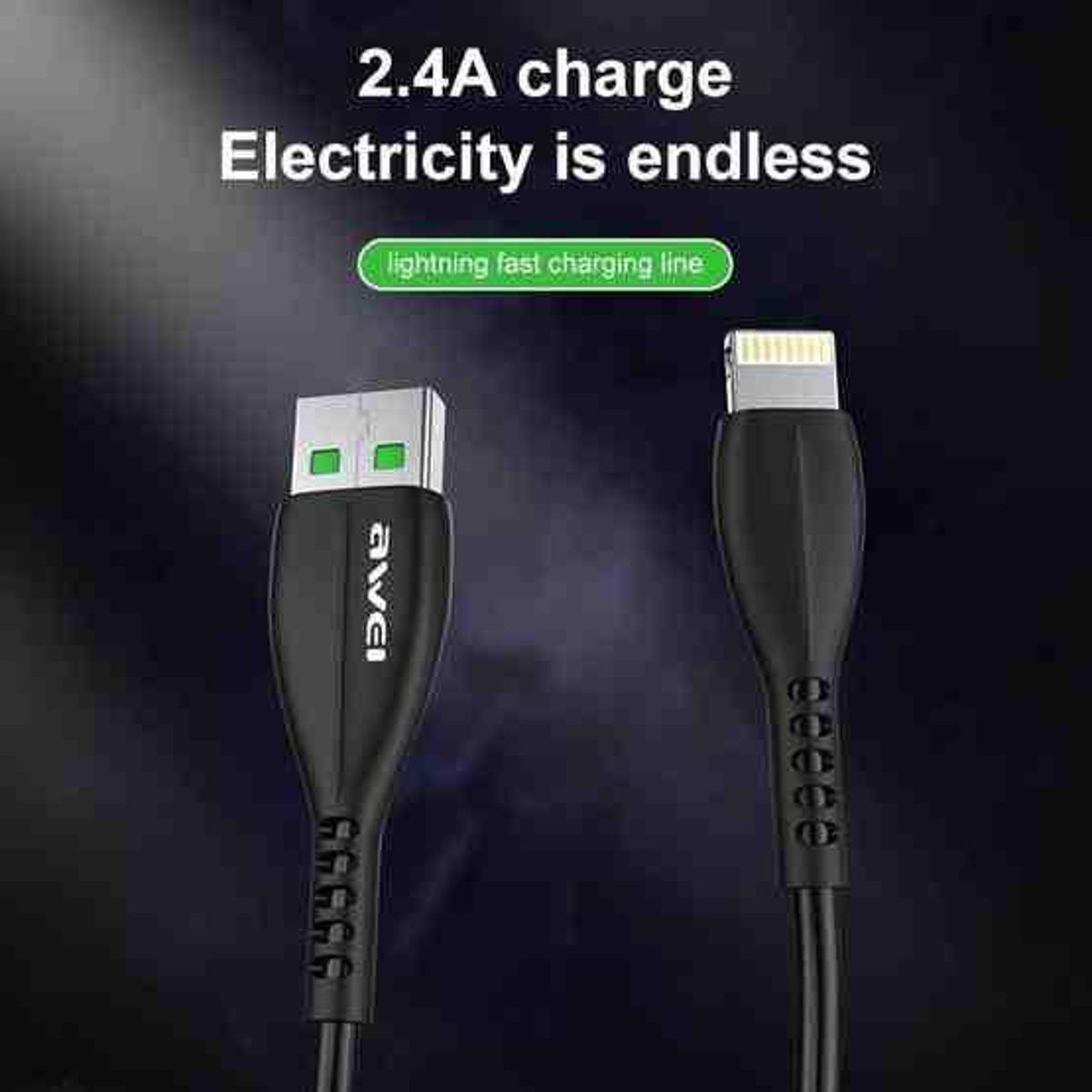 Awei CL-115L Data Cable for Lightning 2.4A Fast Charging Cable | Daraz.com.bd
